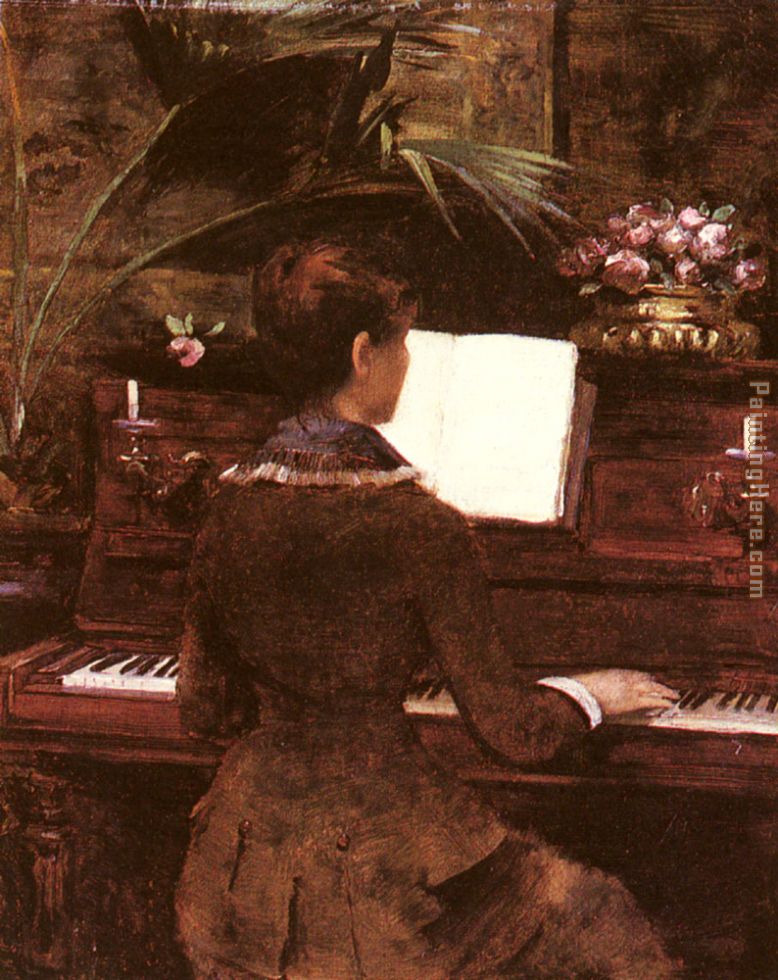 At the Piano painting - Louise Abbema At the Piano art painting